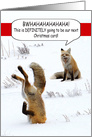 Wildlife Fox Animals Merry Christmas Humor card