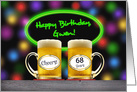 Custom Front Beer 68 Years card