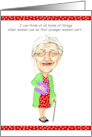 Custom Granny Humor in Red Polka Dots card