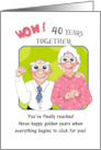 Humor 40 Years Anniversary card