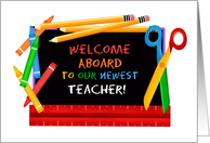 Business Welcome Aboard New Teacher card