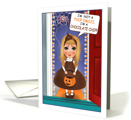 Chocolate Chip Costume Shits and Giggles Halloween Humor card