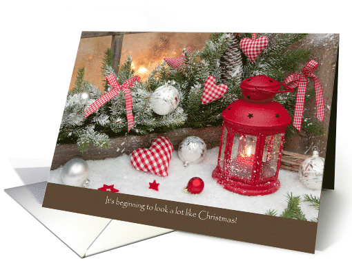 New Home Decorated Window Sill Christmas card (1541090)