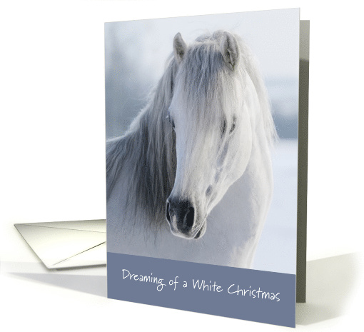 White Horse Dreaming of a White Christmas card (1544280)