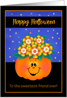 Friend Pumpkin Candy Gram Halloween card