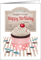 Daughter in Law Sweet Cherry Cupcake Birthday card