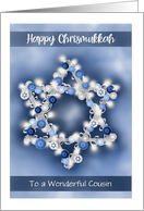 Cousin Ornamental Happy Chrismukkah Holiday card