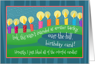 Over the Hill Humor Birthday card
