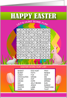 Happy Easter Egg Hunt Word Search Puzzle Activity card