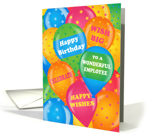 Bright Balloons for Employees Business Happy Birthday card (1563300)
