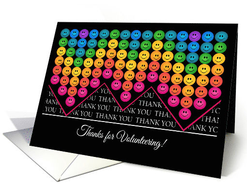 Happy Smile Face Business Volunteer Thank You card (1563554)