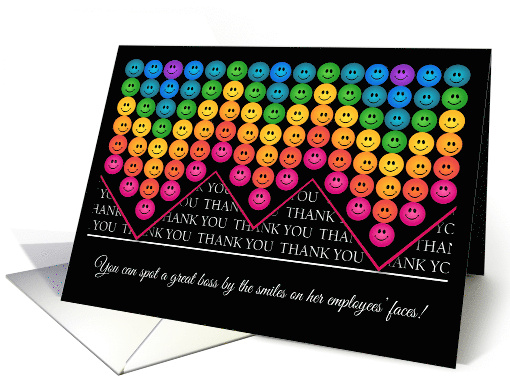 Smiling Happy Face Business Female Boss Happy Bosses Day card