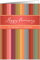 Timeless Stripes Business Employee Happy Anniversary card