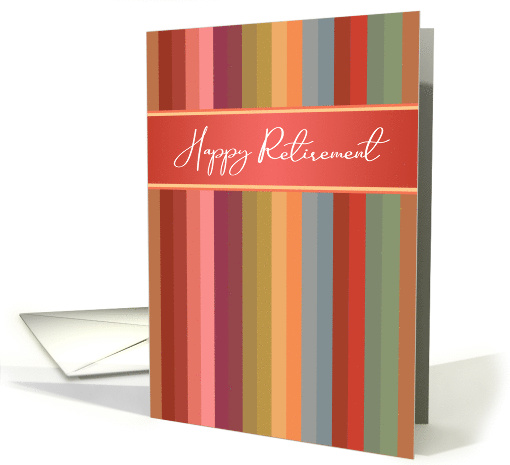 Modern Stripes Business General Happy Retirement card (1564210)