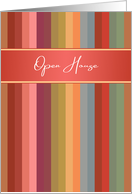 Modern Stripes Business Open House Invitation card