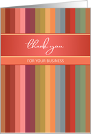 Modern Stripes Business Thank You for Your Business card