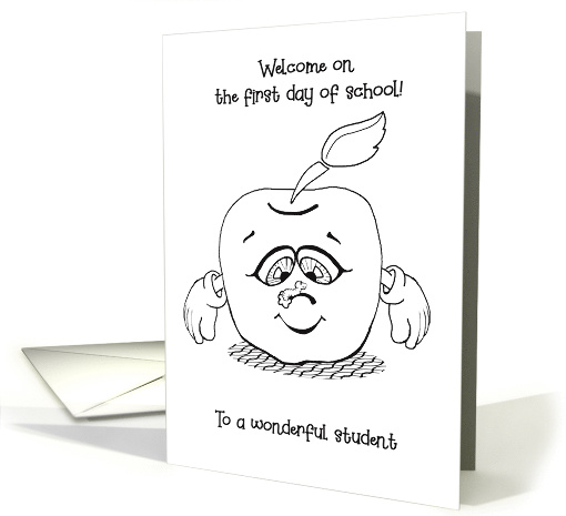 Welcome First Day of School from Teacher to Student card (1572050)