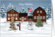 Early American Farm Christmas card