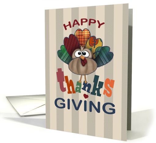 Heart Feathers Turkey Thanksgiving card (1587250)