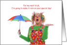 Clown Make It Rain Money Gift Card Humor Birthday card