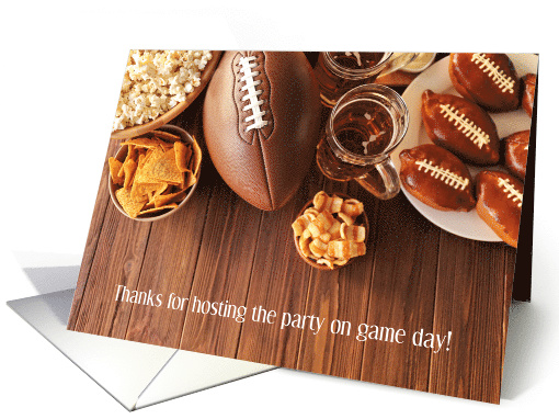 Thanks for Hosting Party on Game Day card (1601470)