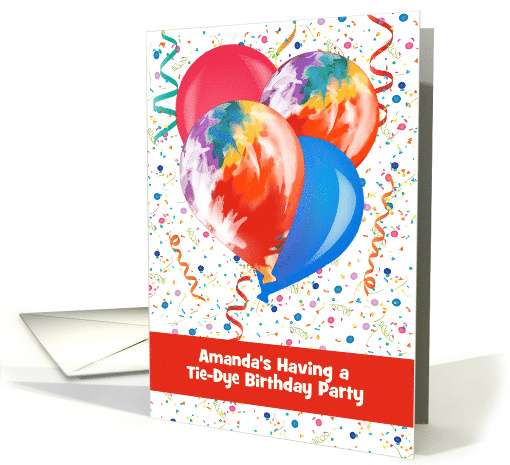 Custom Front Tie Dye Theme Party Invitation card (1604500)