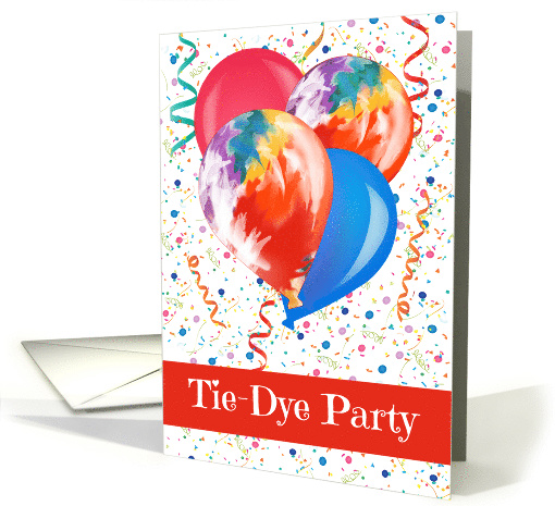 Tie Dye Theme Party Invitation card (1604502)