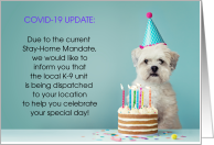 K 9 Unit Social Distancing Birthday Humor card