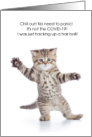 Hair Ball Kitten COVID-19 Humor card