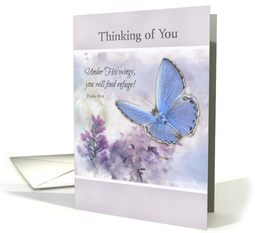 Butterfly and Lilacs Thinking of You COVID-19 Crisis card (1608138)