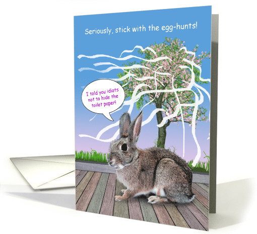 Easter Amid COVID-19 Crisis Bunny TP Humor card (1608204)