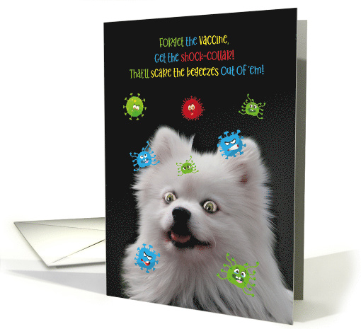 Shocking Solution Dog COVID-19 Social Distancing Humor card (1610440)