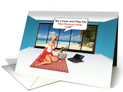 Take Mommy Away COVID-19 Social Distancing Humor card (1612052)