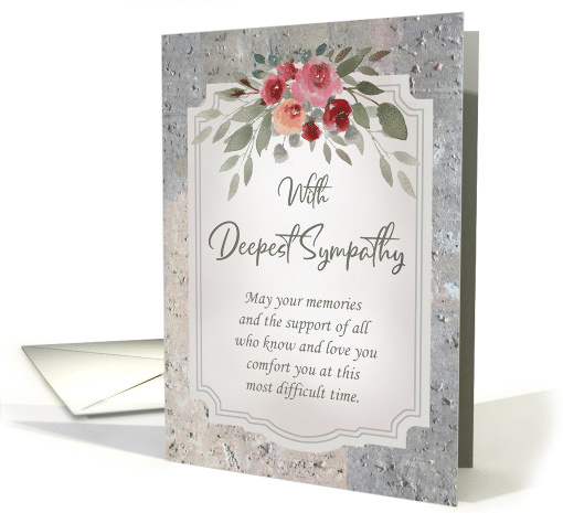 Floral Heartfelt With Deepest Sympathy card (1616558)