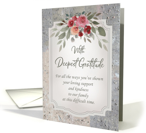 Floral Bereavement Thank You card (1616646)