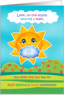 Hello Sunshine COVID-19 Wear a Mask Thinking of You card