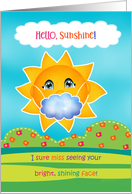 Hello Sunshine COVID-19 Missing You card