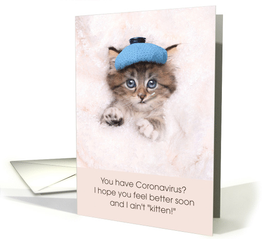 Kitten Coronavirus Covid-19 Get Well Soon card (1657776)