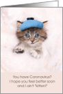 Kitten Coronavirus Covid-19 Get Well Soon card