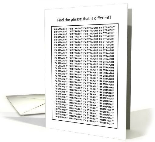 Coming Out Gay Lesbian Humor card (1661400)
