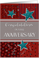 Congratulations on Your Anniversary Stars Business card