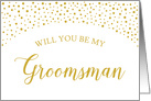 Gold Confetti Will You Be My Groomsman Wedding Request card