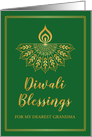 Diwali Greetings in Bright Color Mandala Design Greeting card