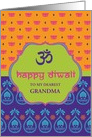 Diwali Greetings in Bright Color Mandala Design Greeting card