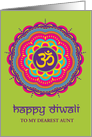 Diwali Greetings in Bright Color Mandala Design Greeting card