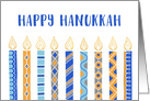 Hanukkah Greetings in Candles Doddle Design Greeting card