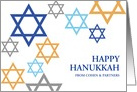 Hanukkah Greetings in Modern Typography Design Greeting card