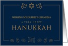 Hanukkah Greetings with Star of David & Hanukkah Icons Design Greeting card