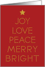 Christmas Greetings in Modern Typography Design Greeting card