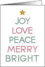 Christmas Greetings in Modern Typography Design Greeting card